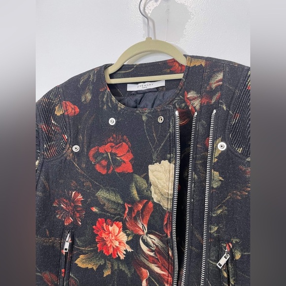 COPY - Floral print wool motorcycle jacket size 40, Givenchy - Picture 9 of 10